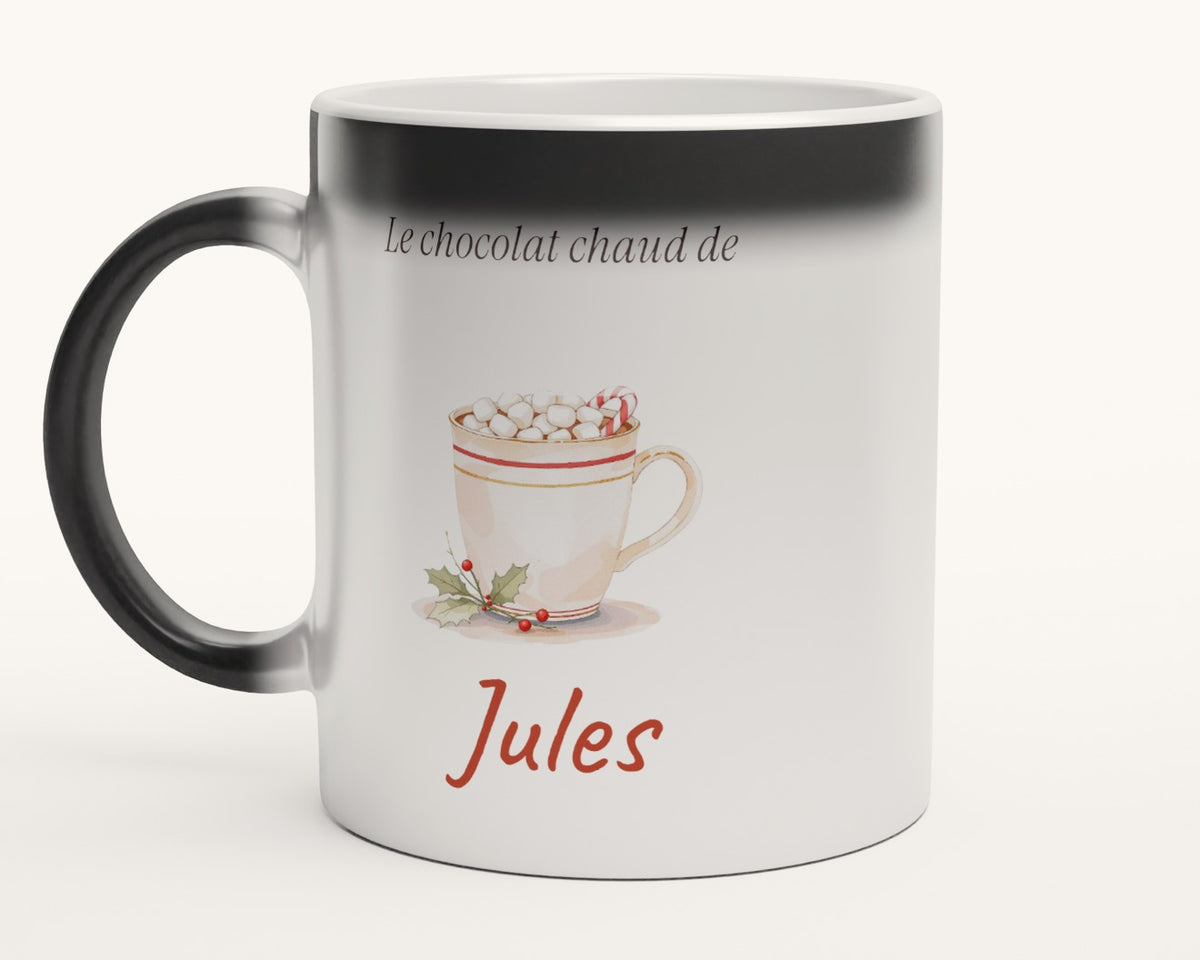 Mug enfant « Le chocolat chaud de… » personnalisé – mug magique