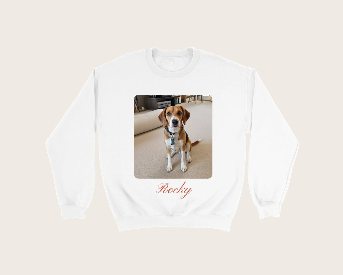 Sweat personnalisé avec votre photo – sweat col rond blanc