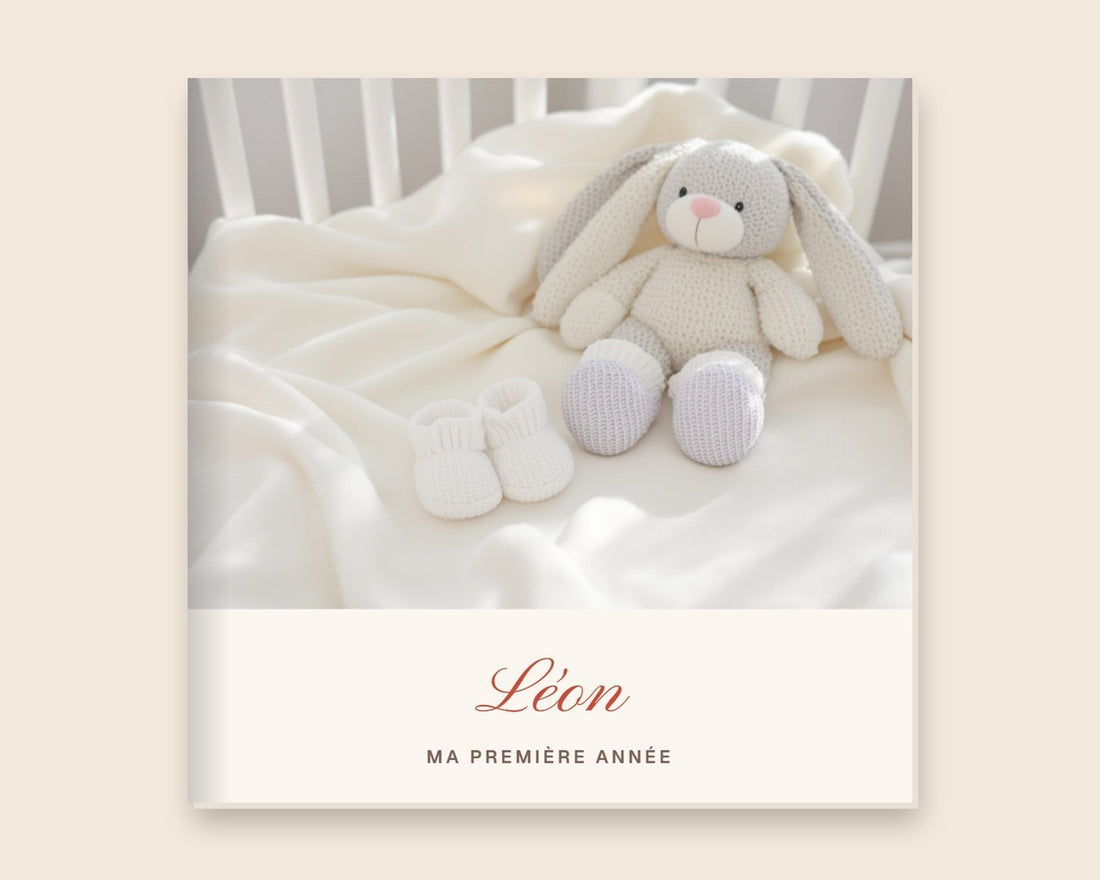 Album photo de bébé personnalisé : sa première année – couverture du livre
