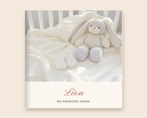 Album photo de bébé personnalisé : sa première année – couverture du livre