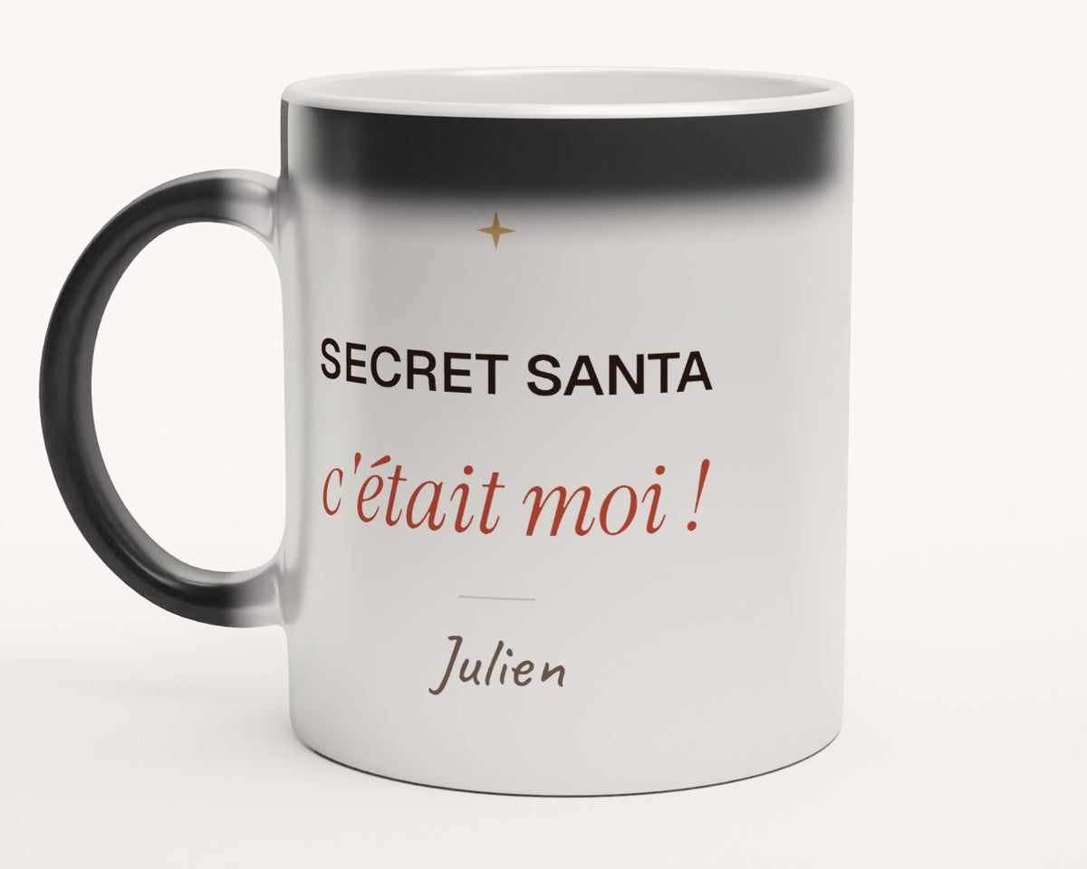 Mug « Secret Santa, c'était moi ! » personnalisé – mug magique