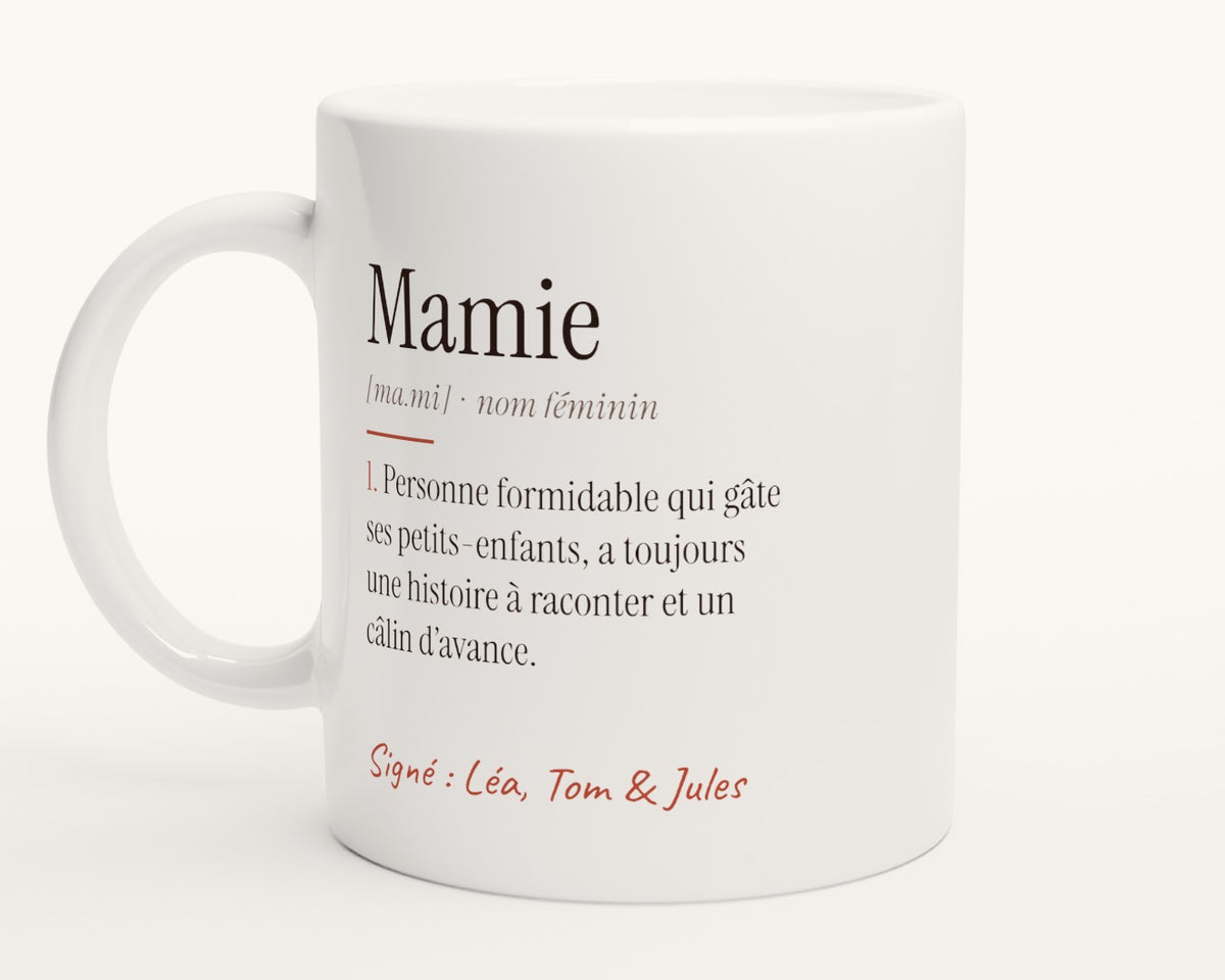 Mug « Définition de Mamie » personnalisé – photo produit
