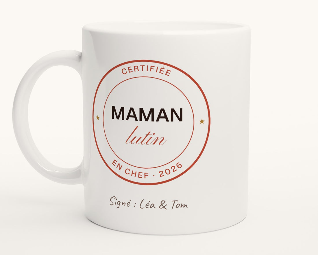 Mug « Maman lutin en chef » personnalisé – photo produit