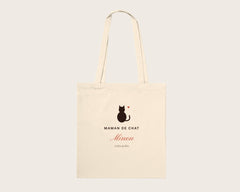 Tote bag « Maman de chat » personnalisé