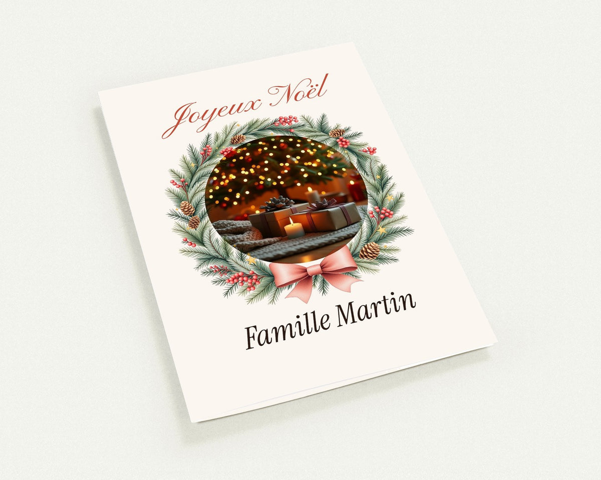 Carte de Noël photo personnalisée (lot de 10) – carte pliée A6