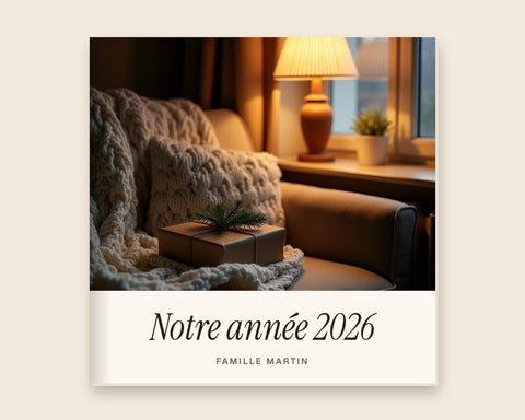 Livre photo « Notre année » de la famille – couverture du livre