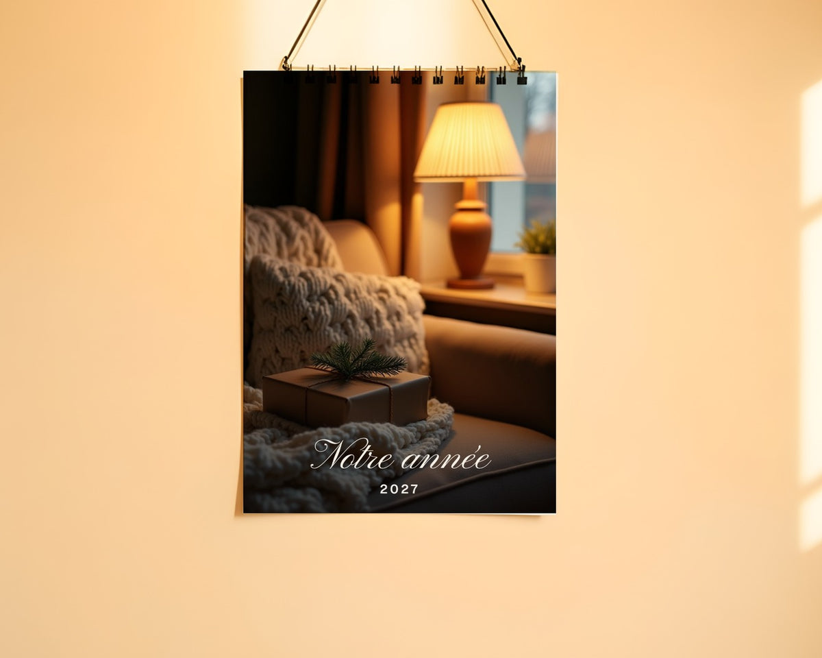 Calendrier photo 2027 pleine page personnalisé – au mur