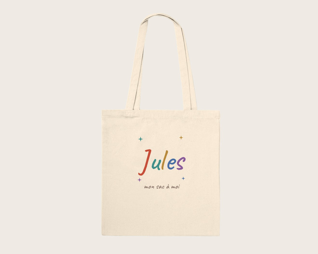 Tote bag enfant personnalisé avec son prénom – tote bag en coton naturel