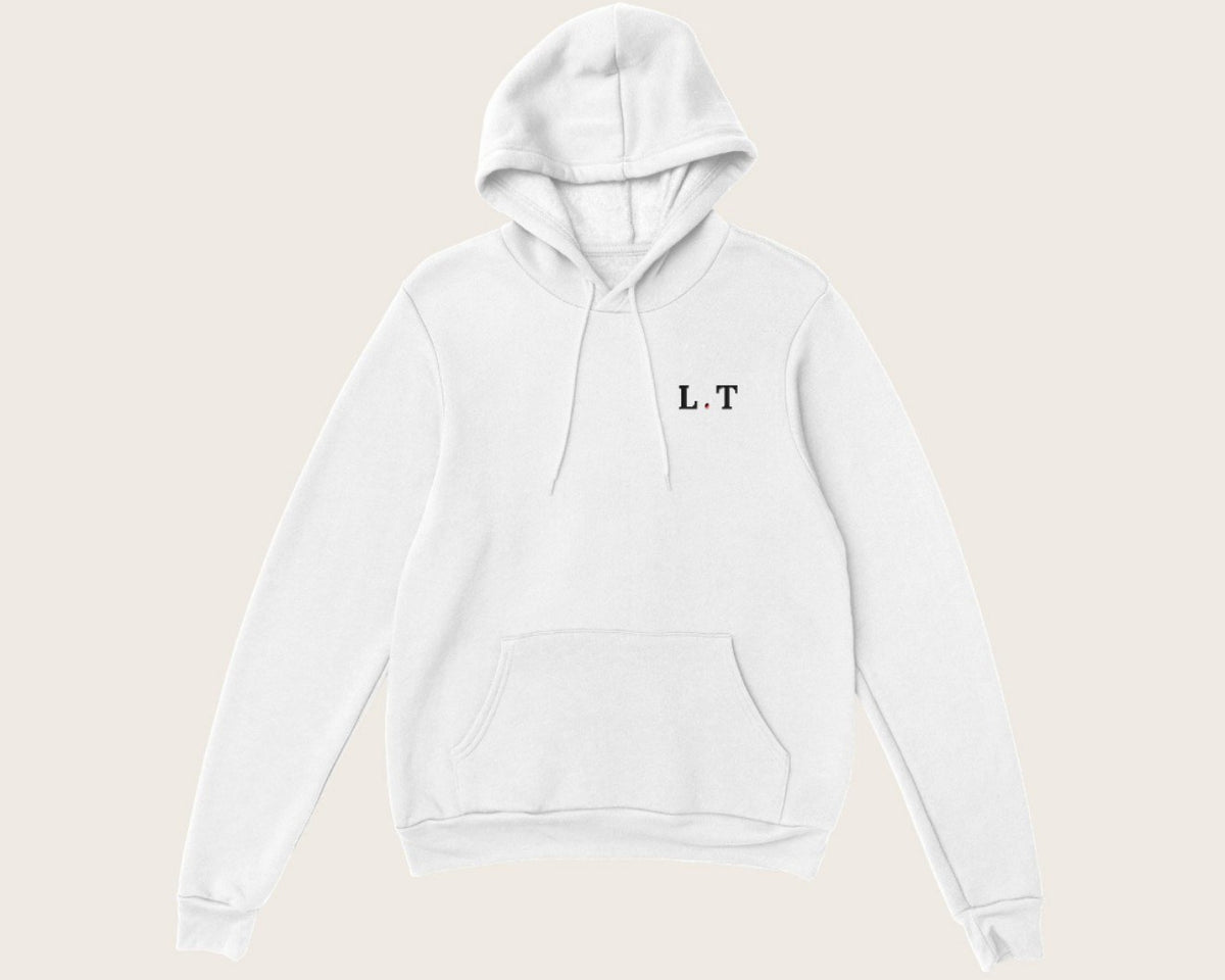 Sweat brodé initiales, version sweat à capuche