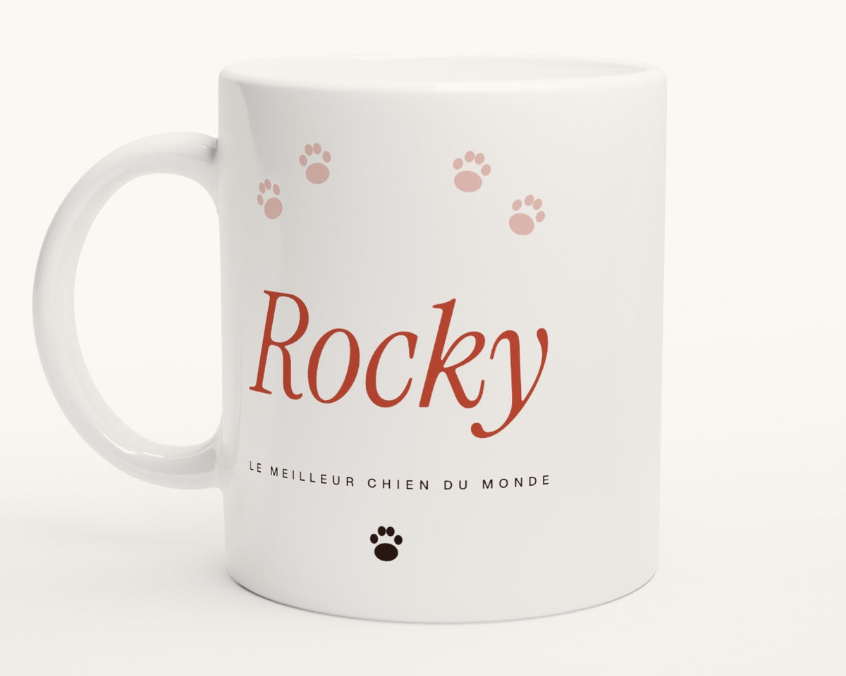 Mug « Le meilleur chien du monde » personnalisé – photo produit