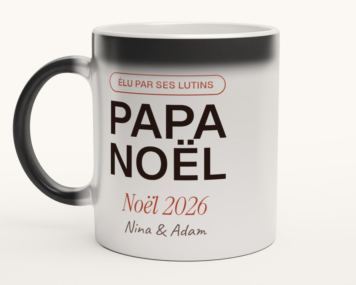 Mug « Papa Noël » personnalisé avec les prénoms des enfants – mug magique