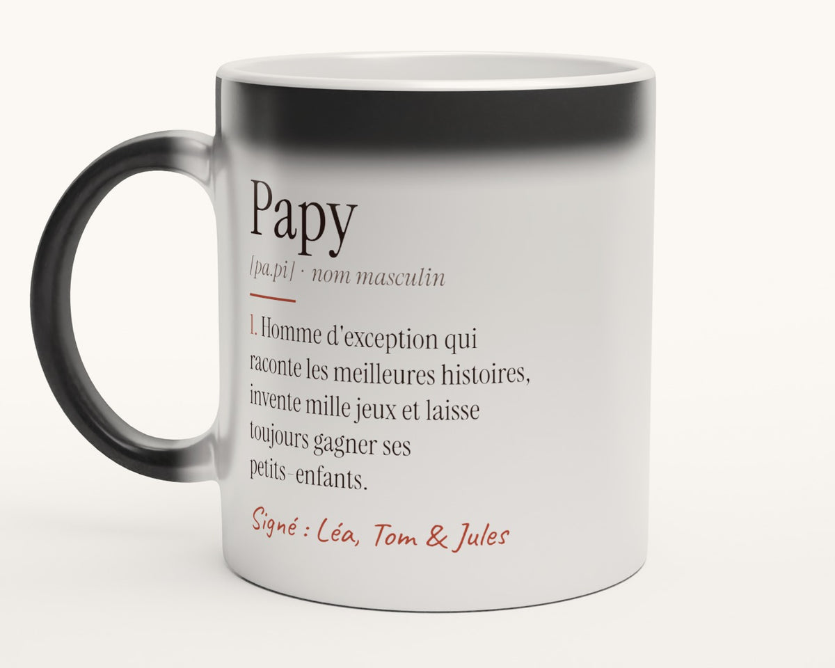 Mug « Définition de Papy » personnalisé – mug magique