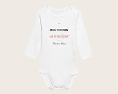 Body bébé « Mon tonton est le meilleur » personnalisé