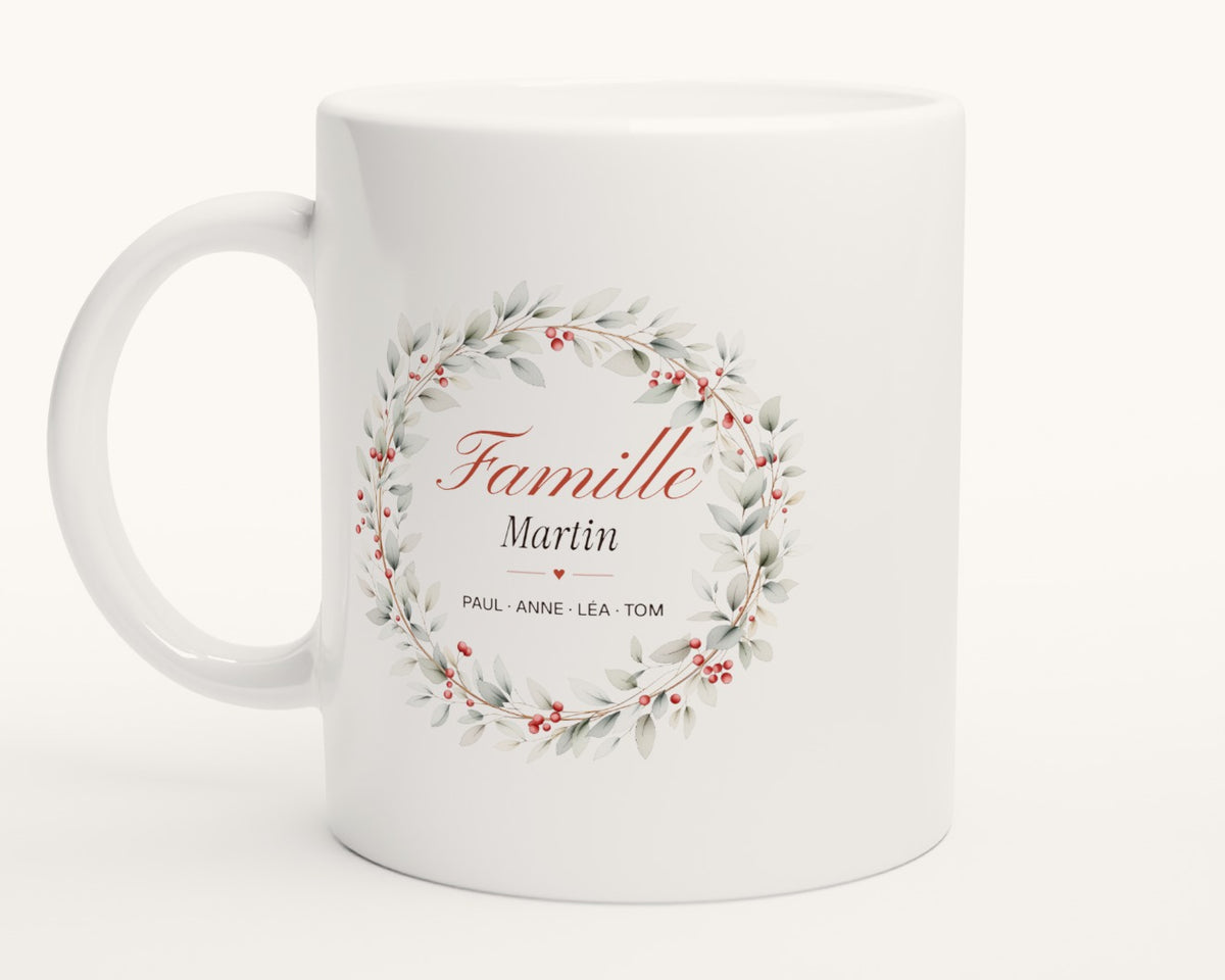 Mug personnalisé « Famille » avec tous les prénoms – photo produit