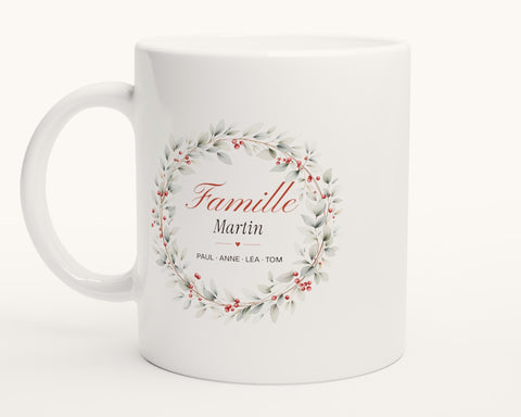 Mug personnalisé « Famille » avec tous les prénoms – photo produit