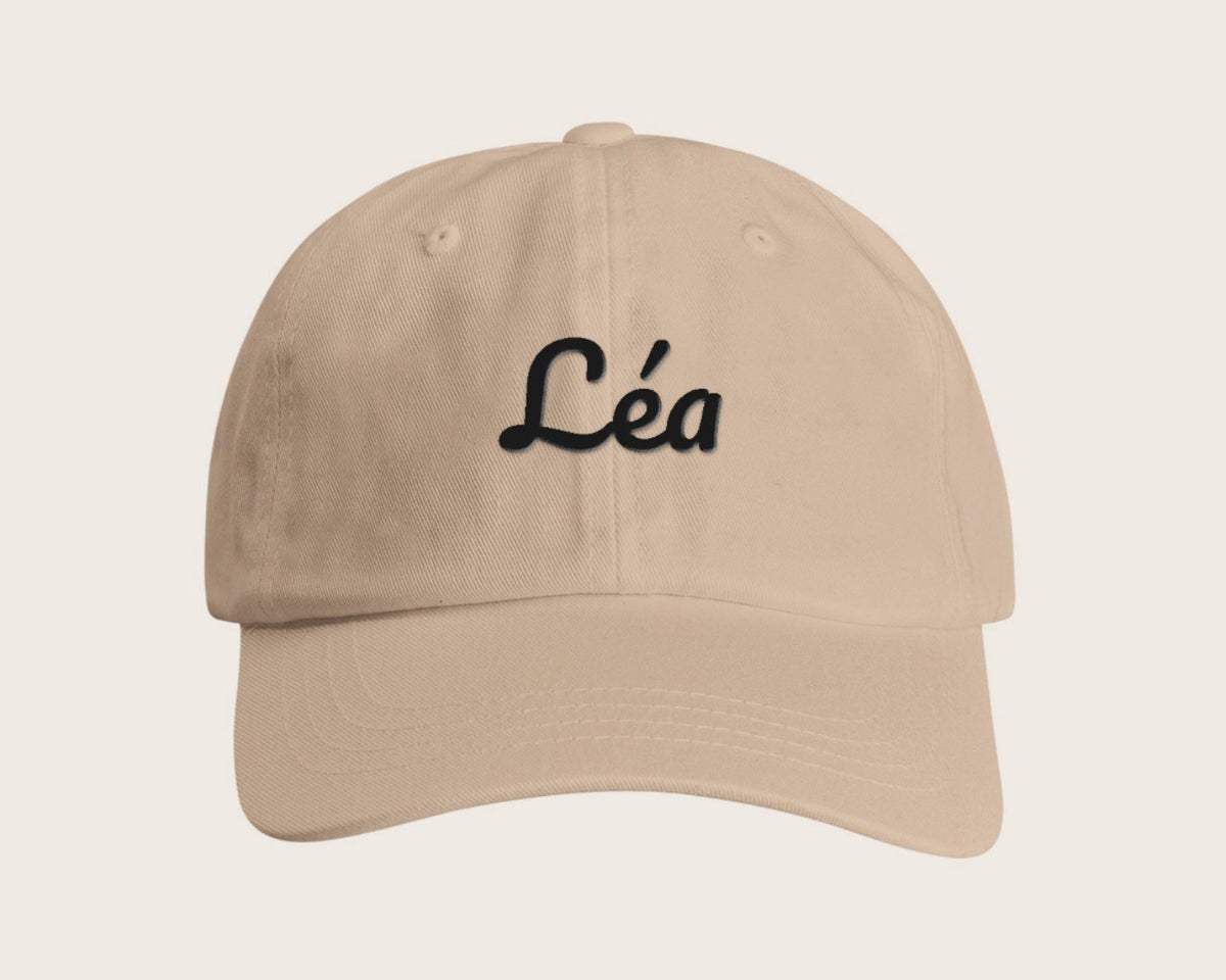 Casquette personnalisée brodée avec votre texte – sable