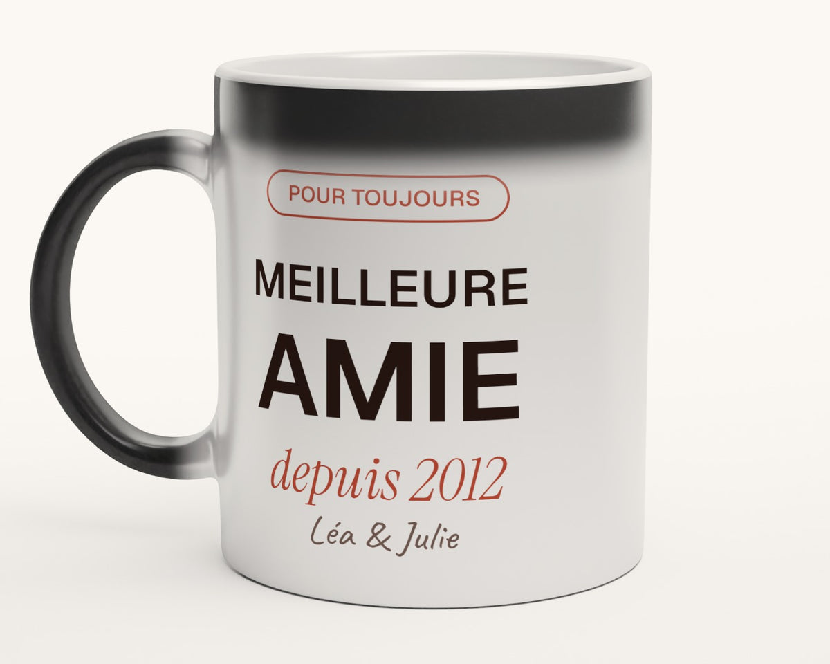 Mug personnalisé « Meilleure amie » – mug magique