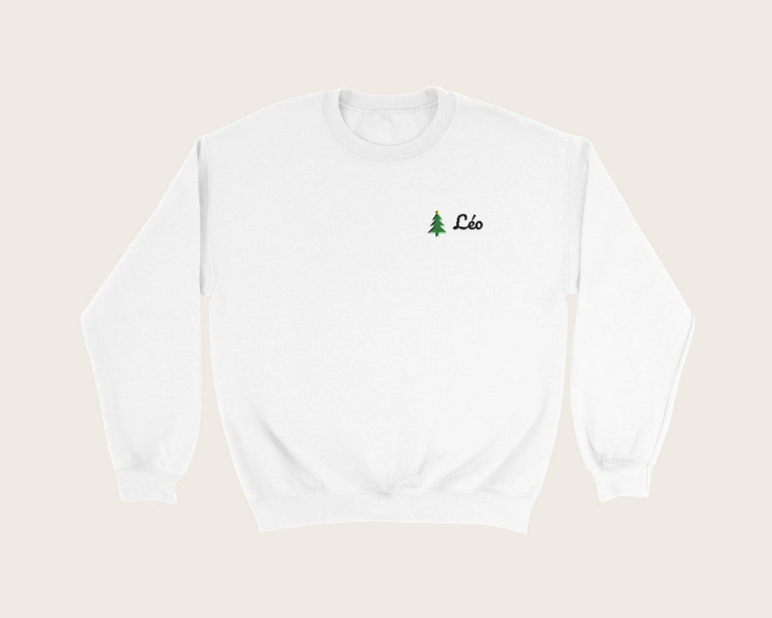 Sweat de Noël brodé avec prénom