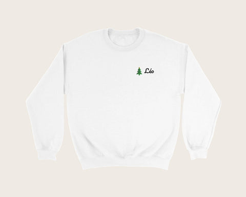 Sweat de Noël brodé avec prénom