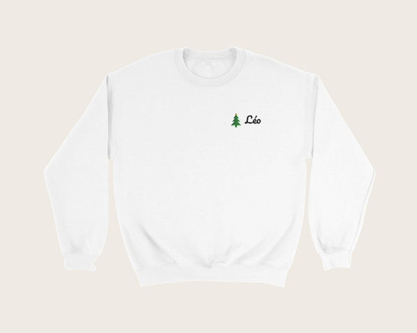 Sweat de Noël brodé avec prénom