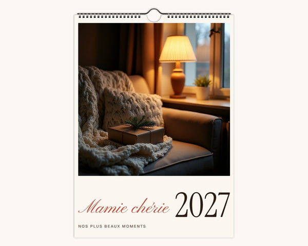 Calendrier photo 2027 « Mamie chérie » personnalisé – couverture