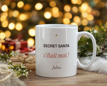 Mug « Secret Santa, c'était moi ! » personnalisé