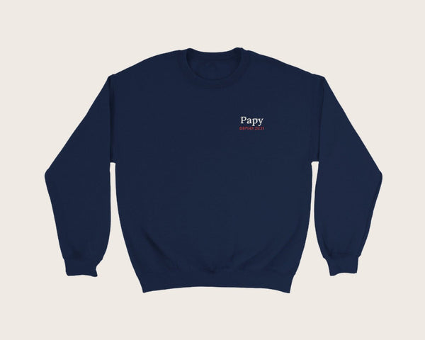 Sweat brodé « Papy depuis… » personnalisé
