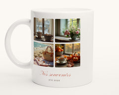 Mug collage 4 photos personnalisé
