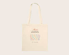 Tote bag « Merci » personnalisé avec les prénoms de toute la classe