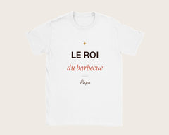 T-shirt humour « Le roi du barbecue » personnalisé
