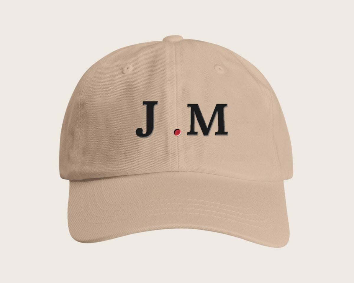 Casquette brodée initiales – sable