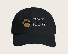 Casquette brodée personnalisée « Papa de » avec le nom de votre chien