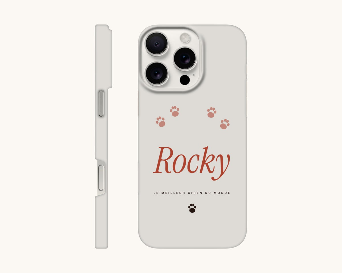 Coque de téléphone personnalisée pour les amoureux des chiens – coque fine sur iPhone 16 Pro Max