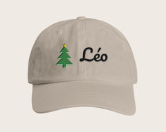 Casquette de Noël brodée personnalisée avec prénom