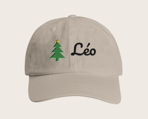 Casquette de Noël brodée avec prénom