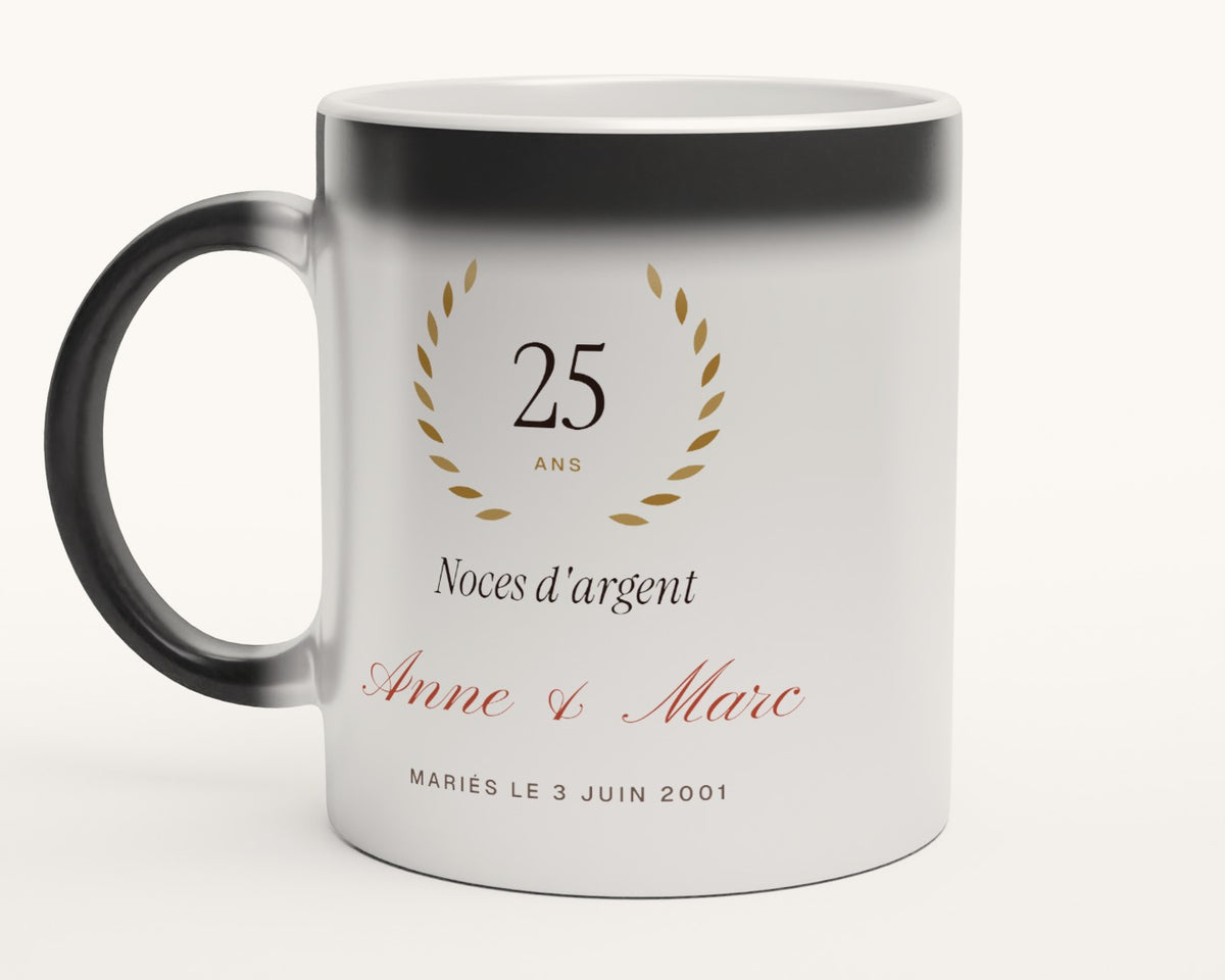 Mug anniversaire de mariage personnalisé (noces) – mug magique