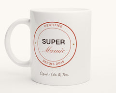 Mug « Super Mamie certifiée » personnalisé