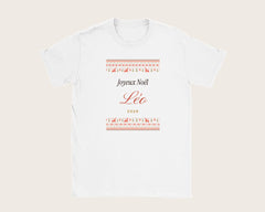 T-shirt de Noël enfant personnalisé avec son prénom