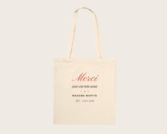 Tote bag personnalisé « Merci » pour professeur