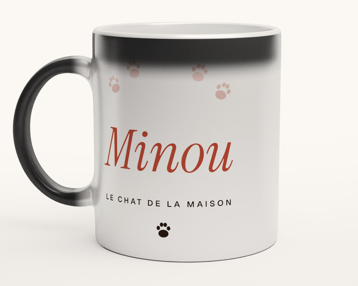 Mug « Le chat de la maison » personnalisé – mug magique