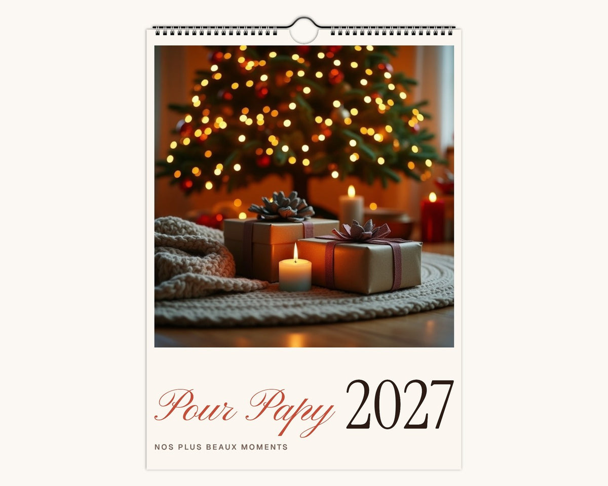 Calendrier photo 2027 « Pour Papy » personnalisé – couverture