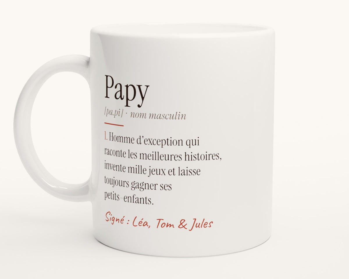 Mug « Définition de Papy » personnalisé – photo produit