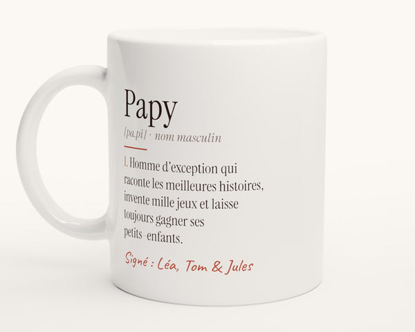 Mug « Définition de Papy » personnalisé – photo produit