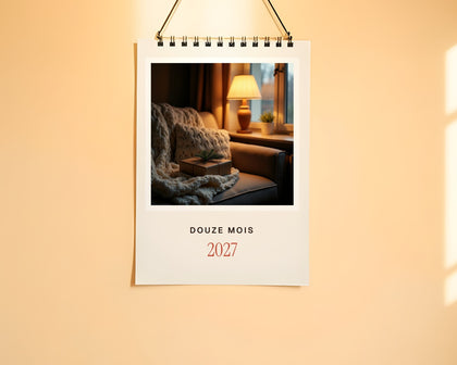 Calendrier photo 2027 minimaliste personnalisé