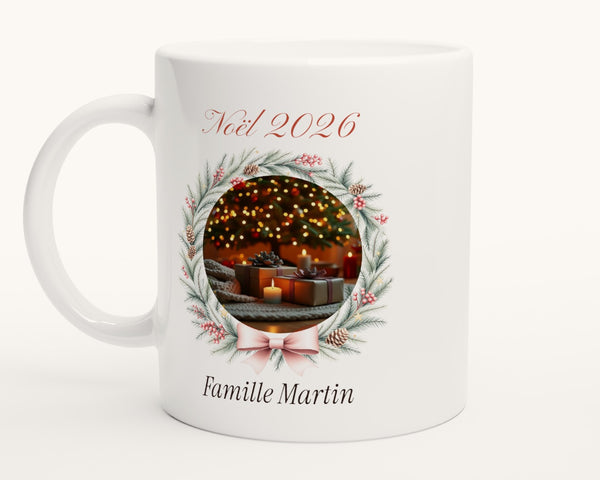 Mug photo de Noël personnalisé pour la famille – photo produit