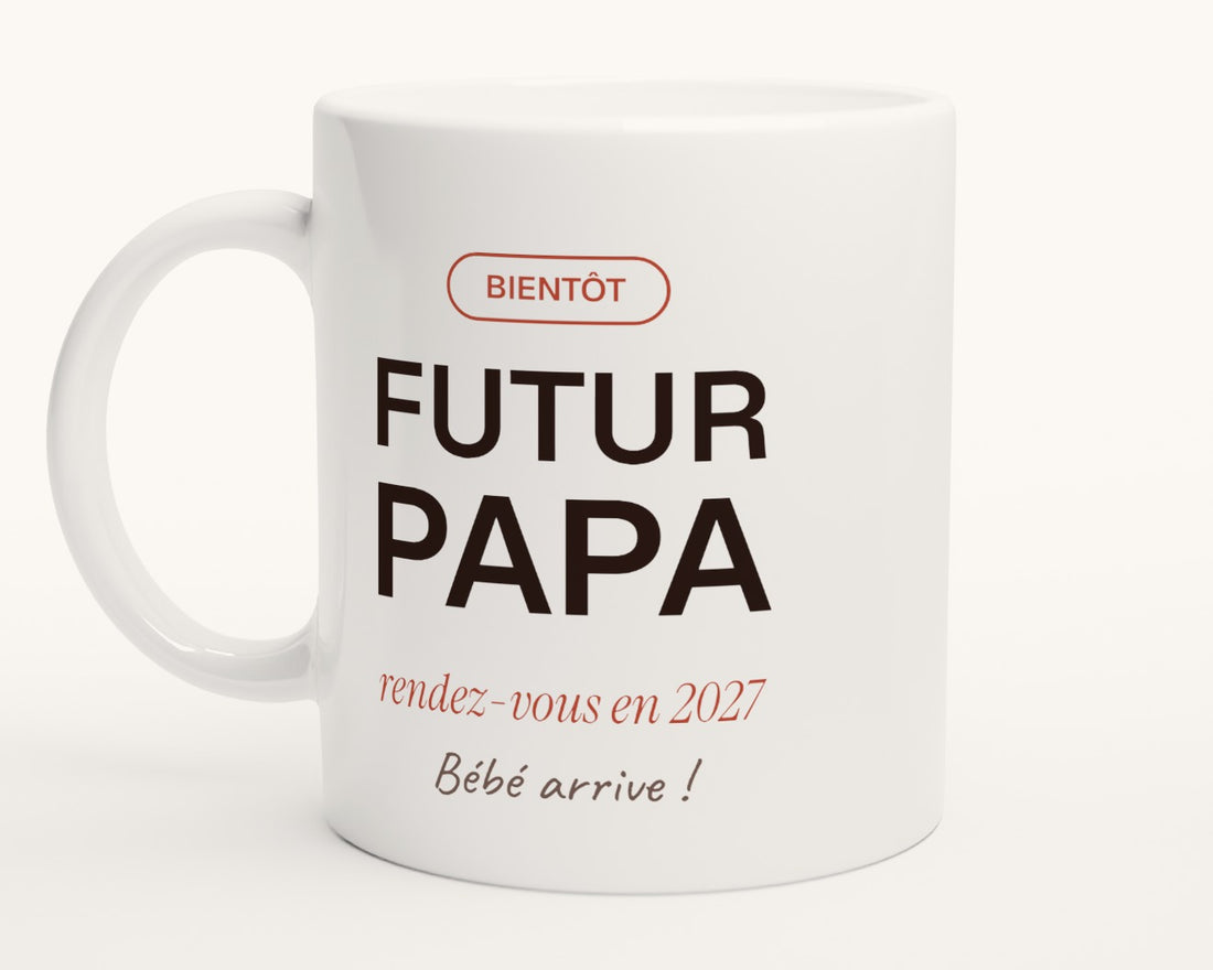 Mug personnalisé « Futur papa » annonce de grossesse – photo produit