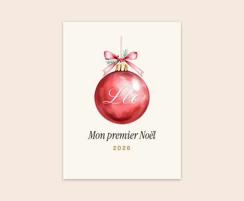 Affiche « Mon premier Noël » personnalisée pour bébé – Affiche 30×40 cm