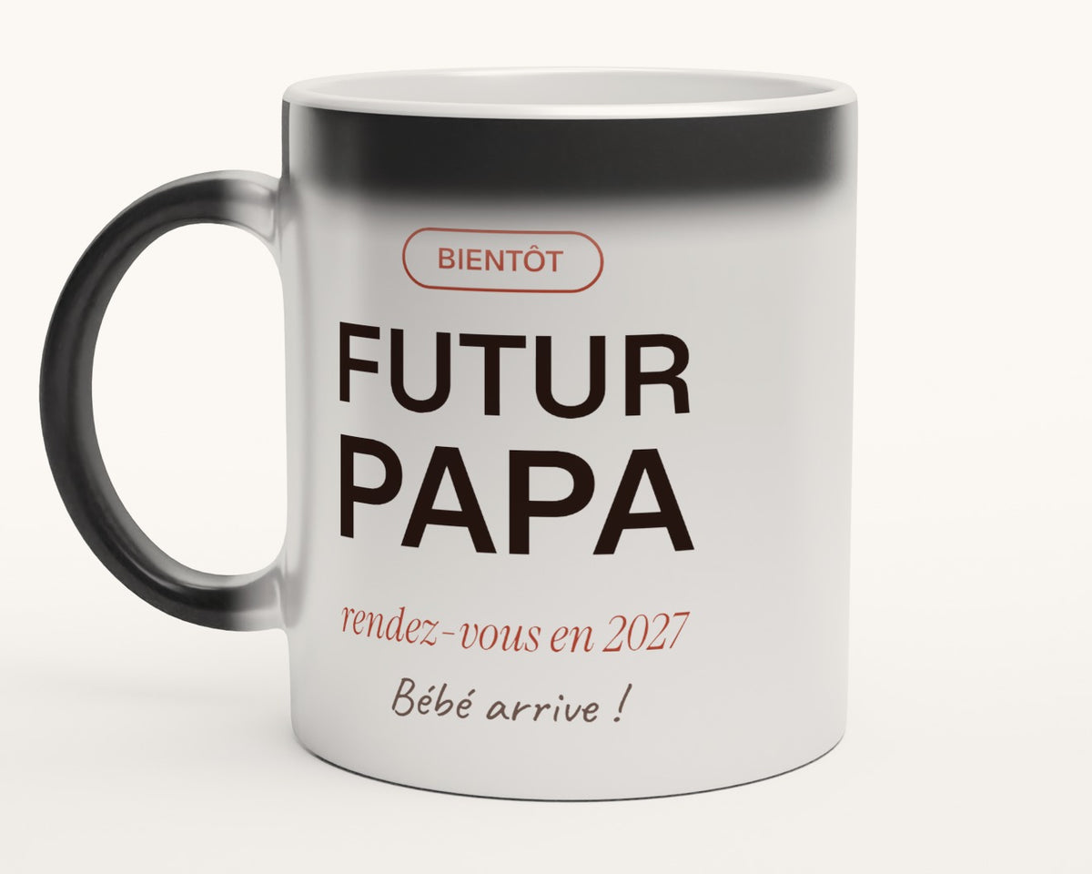 Mug personnalisé « Futur papa » annonce de grossesse – mug magique