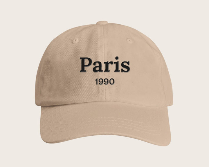 Casquette brodée ville et année personnalisée