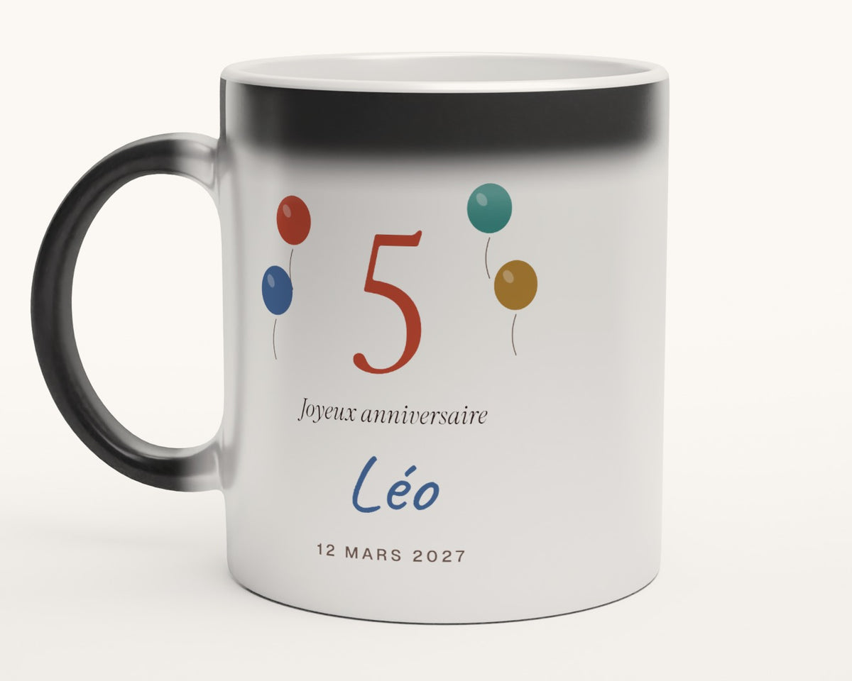 Mug anniversaire enfant personnalisé avec son âge – mug magique